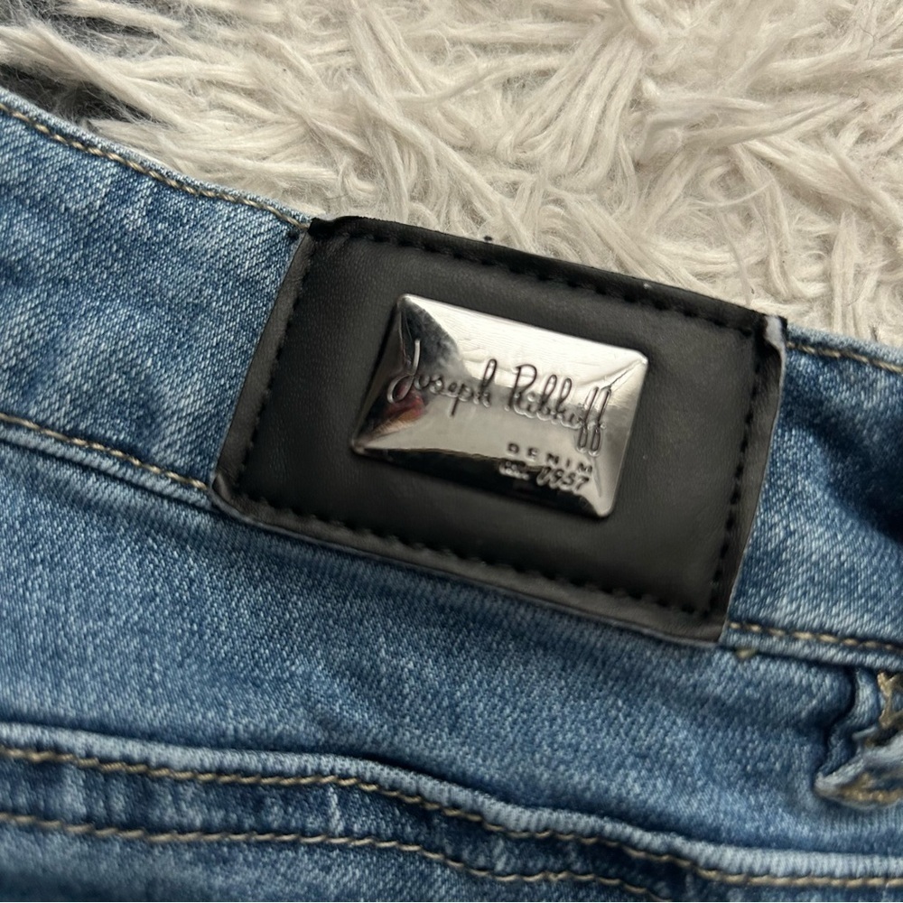 Joseph Ribkoff  Black Crystal-incrusted Patchwork Jeans - Picture 8 of 8